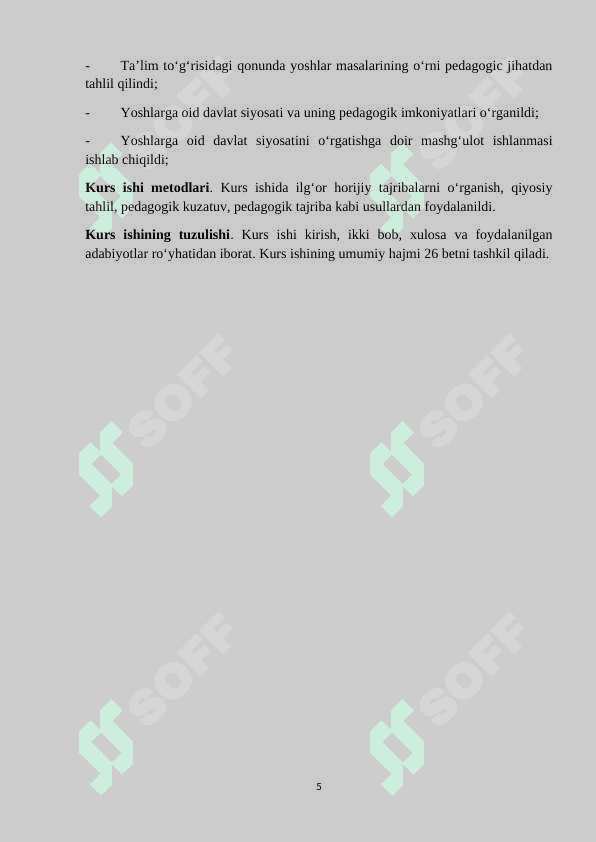 Yoshlarga oid davlat qonuniYoshlarga oid davlat qonuni 5