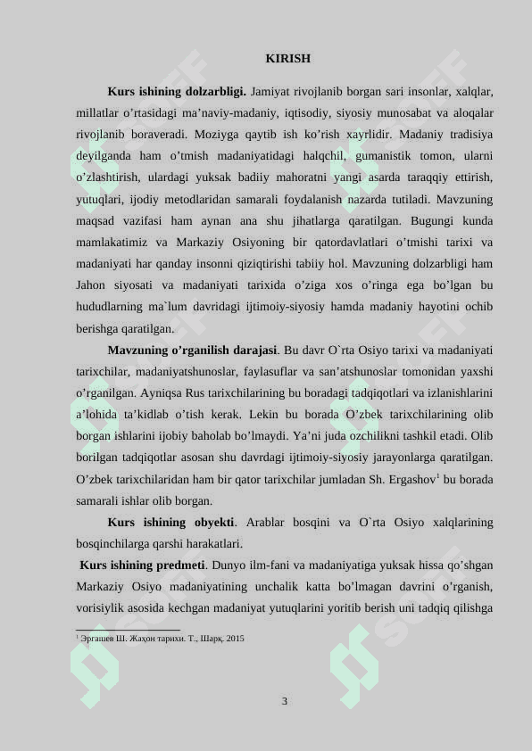 Arablar bosqini va Markaziy Osiyo  xalqlarining istilochilarga qarshikurashi tarixshunosligi 3