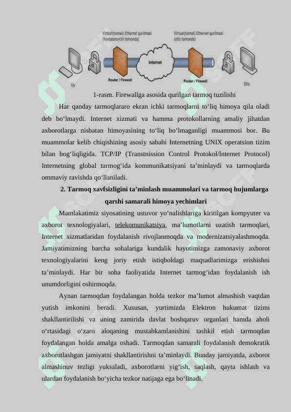 Tarmoqlararo ekran texnologiyalari 2