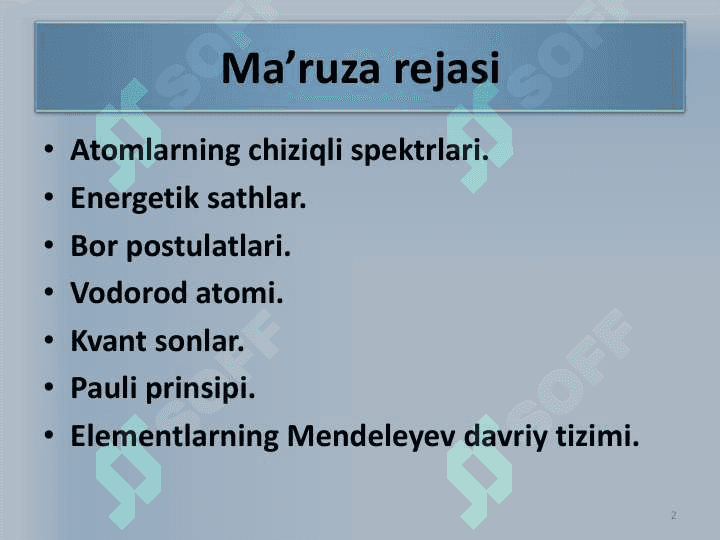 Atom yadrosining tuzilishi va xossalari 2