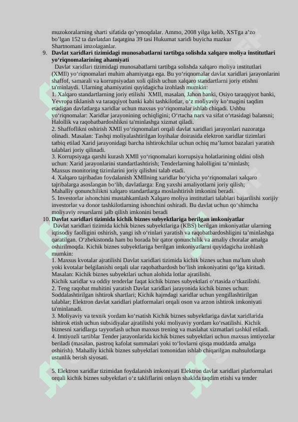 Davlat xaridlari Yakuniy savol javoblari 5