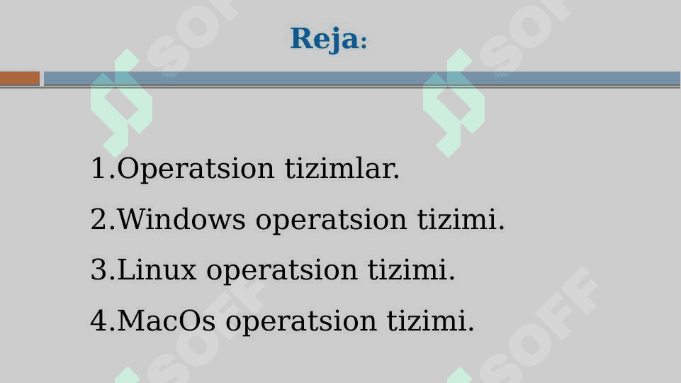 Operatsion tizimlar va ularning xavfsizligi 2