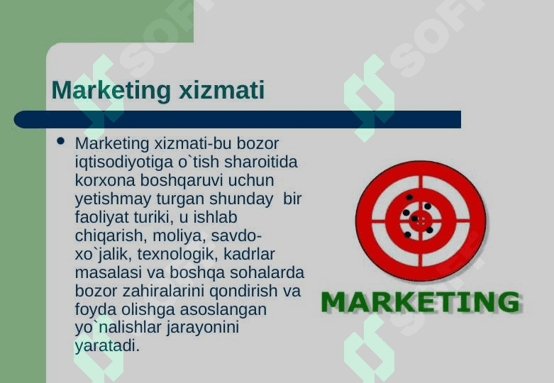 MARKETING XIZMATLARINI TASHKIL ETISH 4