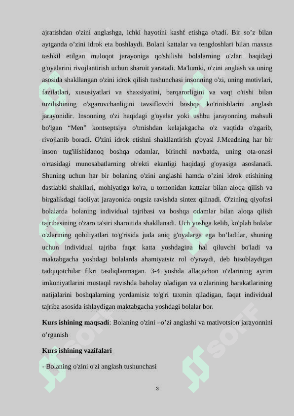 Maktabgacha ta'lim tashkilotlarida o'zini - o'zi anglashning psixologik ahamiyati 3