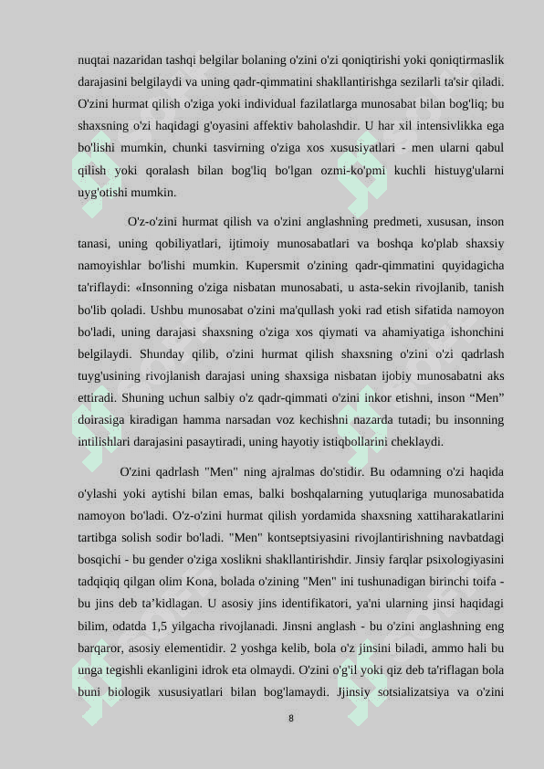 Maktabgacha ta'lim tashkilotlarida o'zini - o'zi anglashning psixologik ahamiyati 8