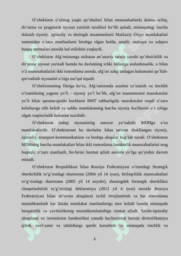 Yevropa  Ittifoqi va O'zbekiston respublikasi òrtasidagi hamkorlik 8