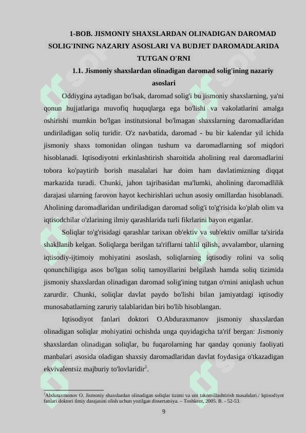 Jismoniy shaxslardan olinadigan daromad solig’i 8