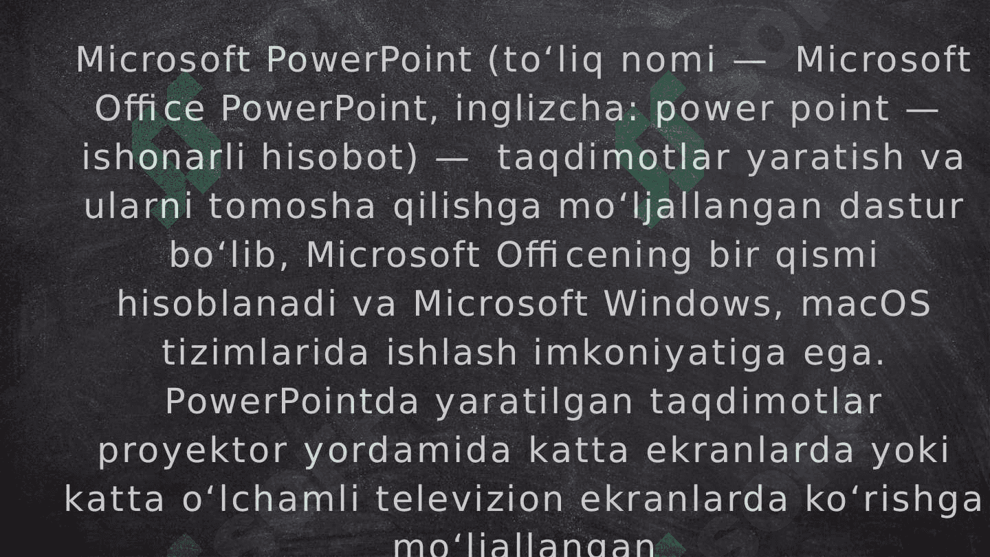 Microsoft Power Point dasturi asosiy imkoniyatlari. 3