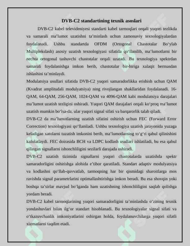 DVB-C2 kabel televideniye standarti 4