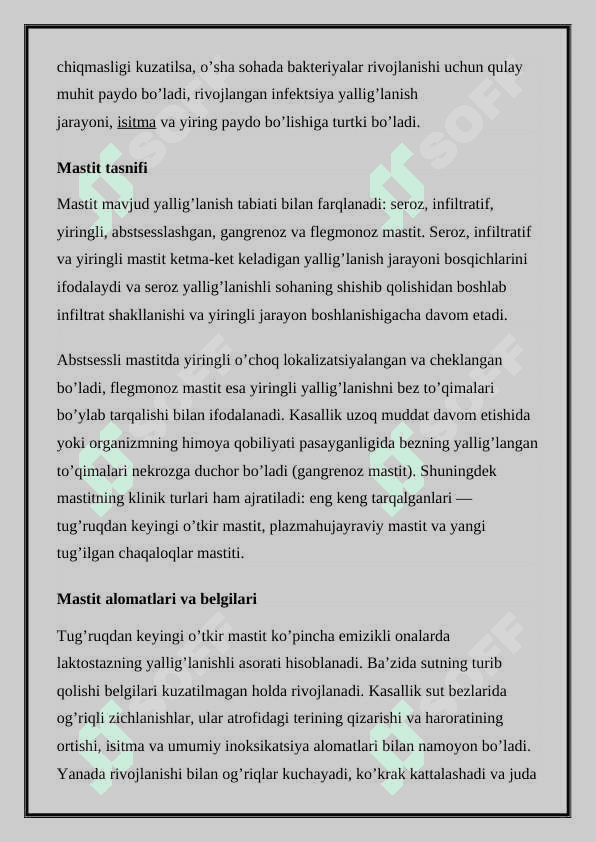 Mastit kasalligi 4