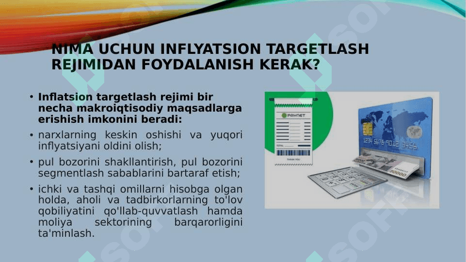 Pul massasini targetlash va inflatsion targetlash 6