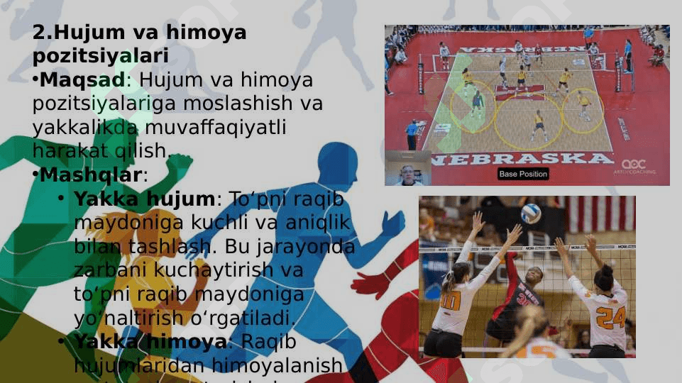 Voleybol To'p bilan ijro etiladigan yakka taktik harakatlarga o'rgatish 4
