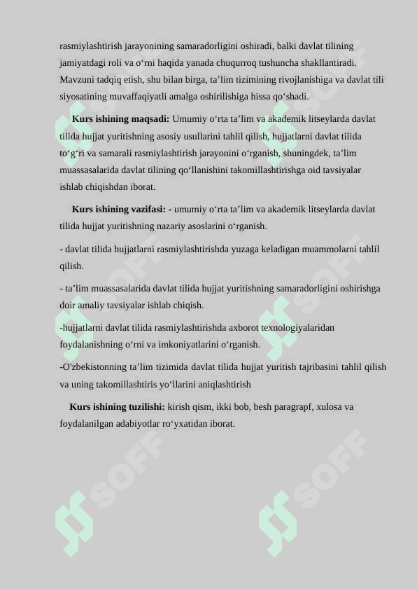 Umumiy o’rta ta’lim hamda akademik litseylarda davlat tilida ish yuritishga oid hujjatlar bilan ishlash usullari 4