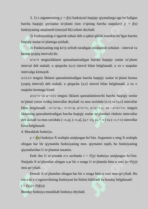 ALGEBRAIK VA TRIGONOMETRIK FUNKSIYALAR HOSILASI 4