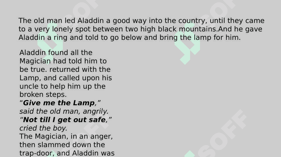 Alladdin and the magic lamp 7