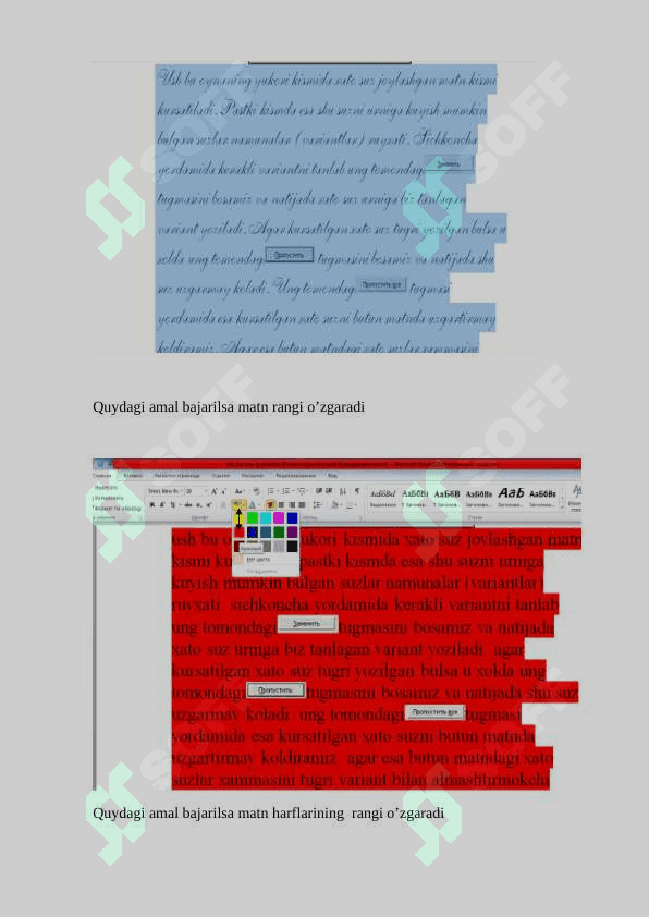 MS Word matn muharriri va uning imkoniyatlari. 8