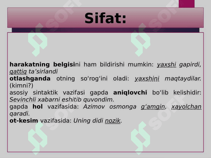Sifat sòz turkumi 3