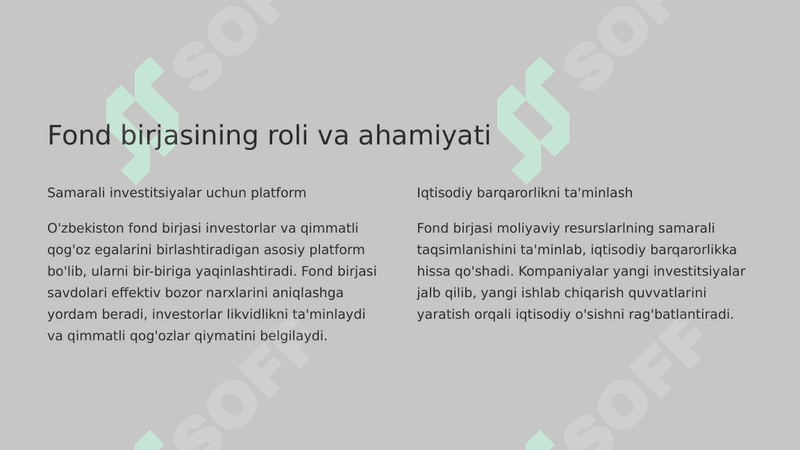 O'zbekiston Fond Bozori 3