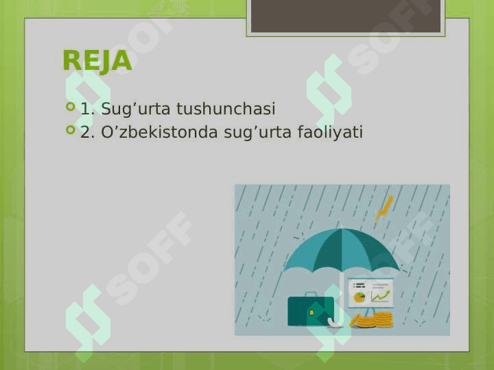 Sug’urta faoliyati 2