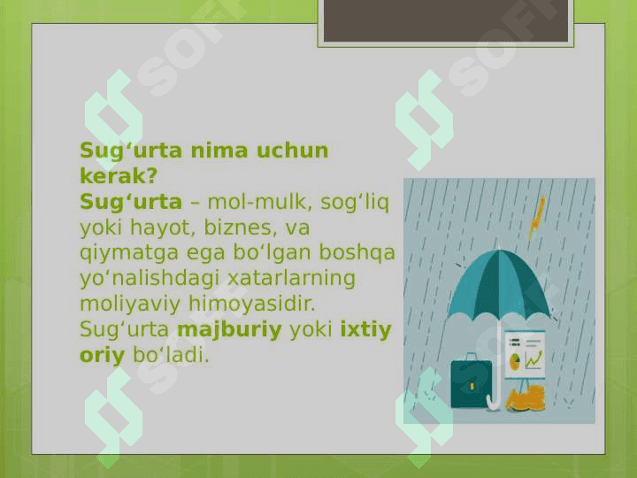 Sug’urta faoliyati 6