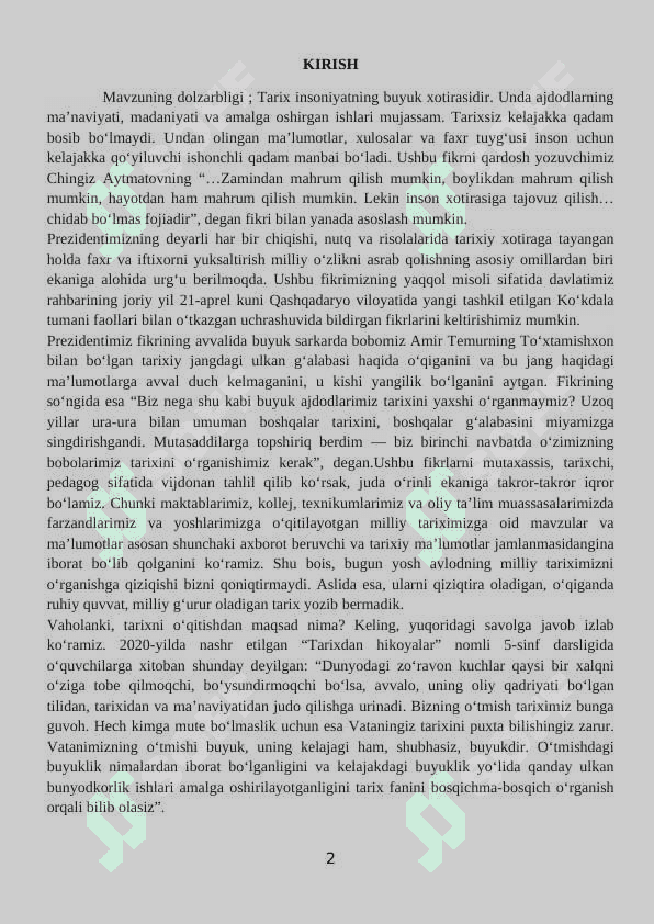 MAVZU: ILK O’RTA ASRLARDA XITOY 2