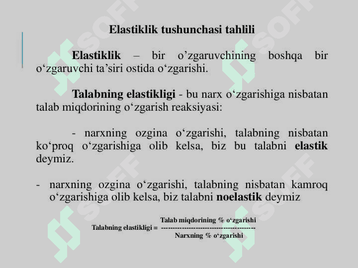 TALAB VA TAKLIF ELASTIKLIGI   . 5