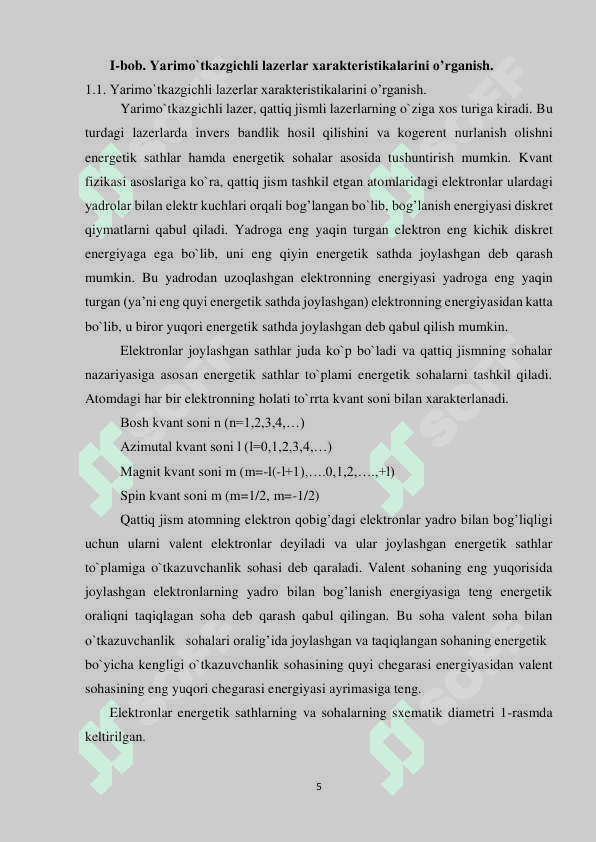 YARIM O`TKAZGICHLI LAZERLAR 5