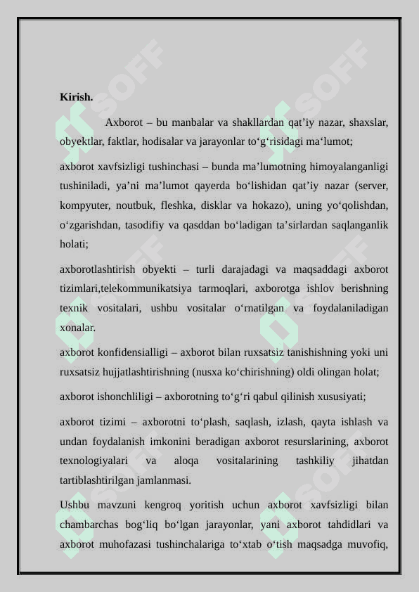 Axborot xavfsizligini ta’minlash 3