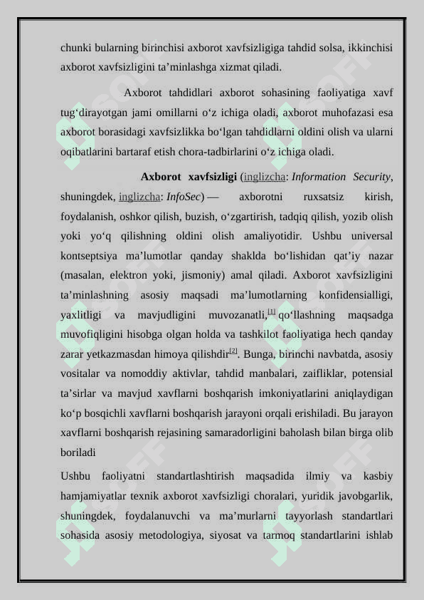 Axborot xavfsizligini ta’minlash 4