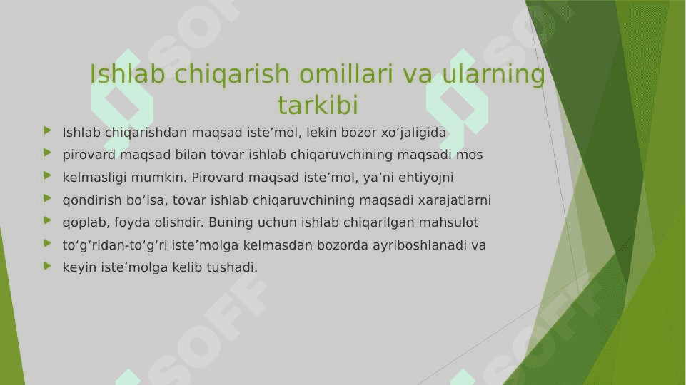 Ishlab chiqarish va xarajatlar 2