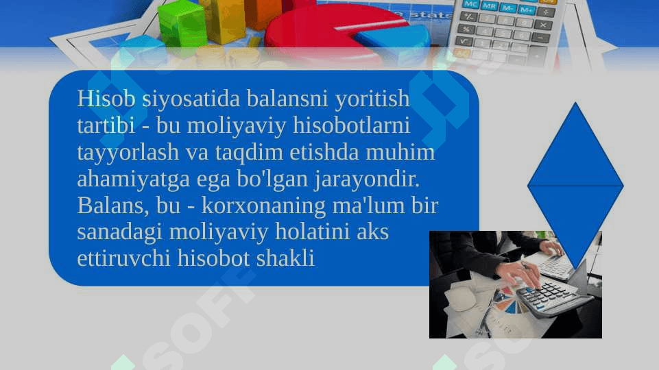 HISOB SIYOSATIDA BALANS  YORITIB BERISH TARTIBI 3