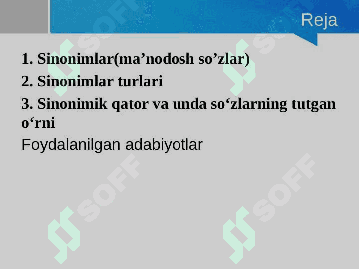 Maʼnodosh soʻzlar- sinonimlar 2