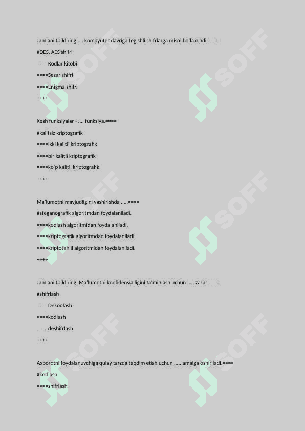 TATU Kiberxavfsizlik asoslari 2-kurs yakuniy baza 6