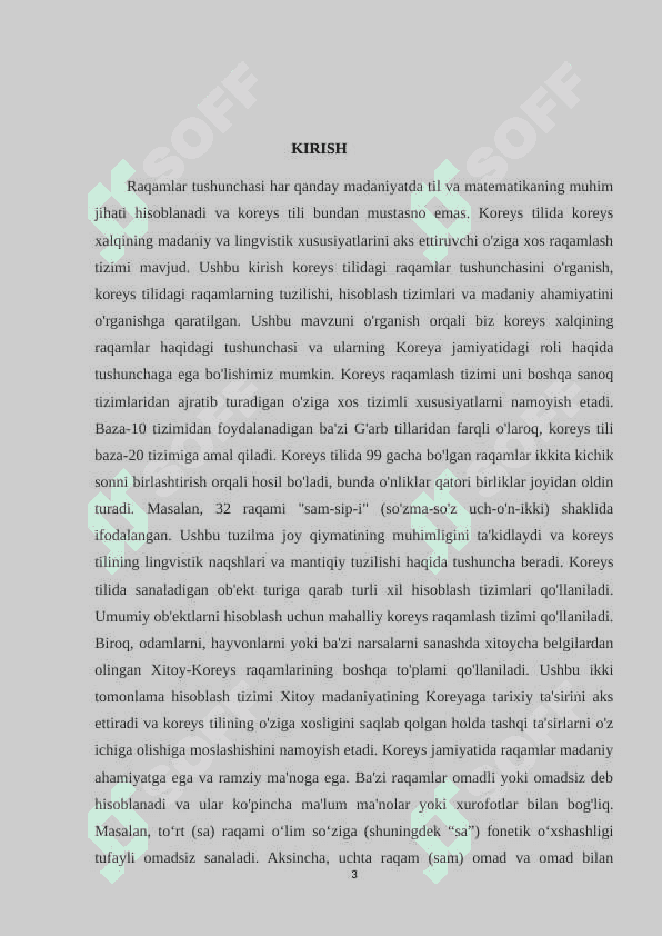 Koreys tilida son tushunchasi 3