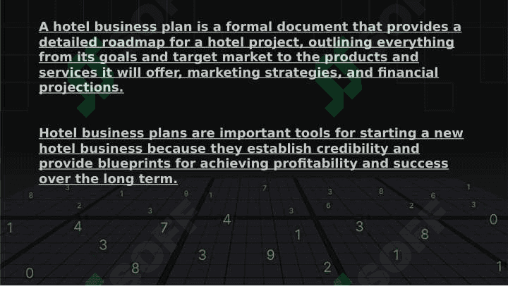 Create a business plan for hospitality industry 3