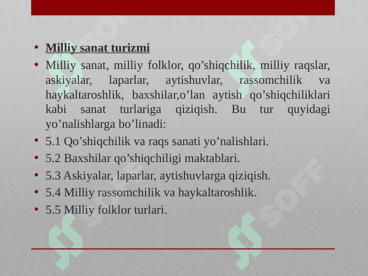 Xalqaro turizmning maxsus turlari 7