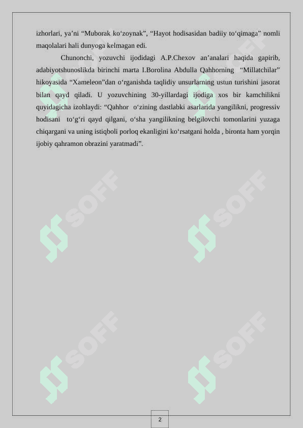 ABDULLA QAHHOR SATIRIK HIKOYALAR USTASI. 7