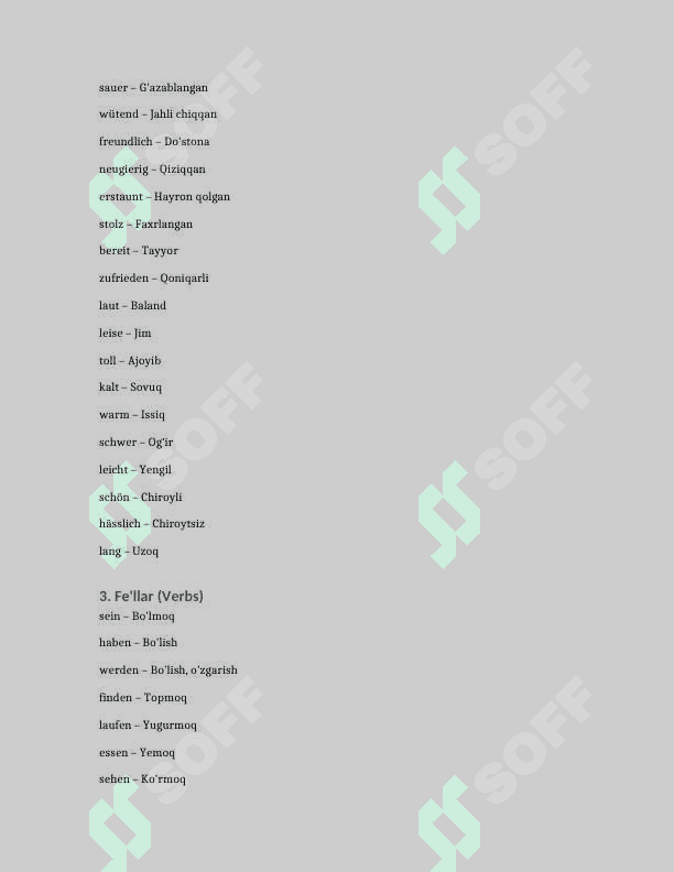 Nemis tili lugʻat 2