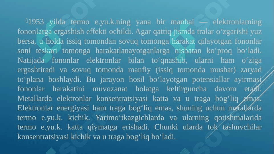 Termoelektrik hodisalar 3