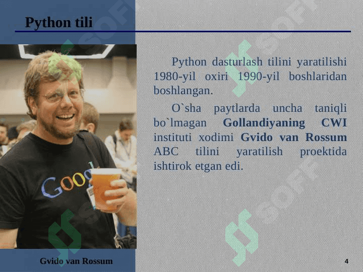 Python dasturlash tilida funksiyalar 4