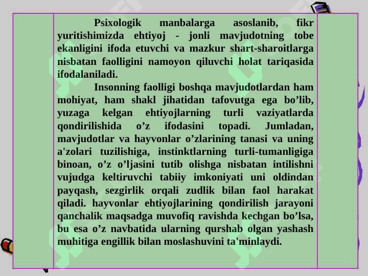 Shaxsning faolligi 5