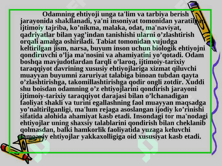 Shaxsning faolligi 7