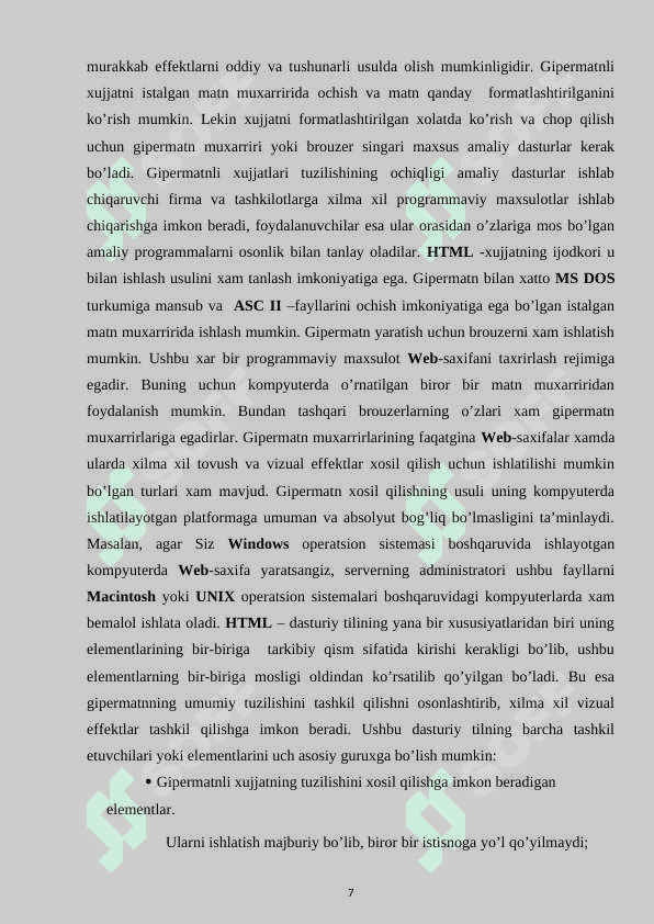 CSS TILI VA UNING IMKONYATLARI 7