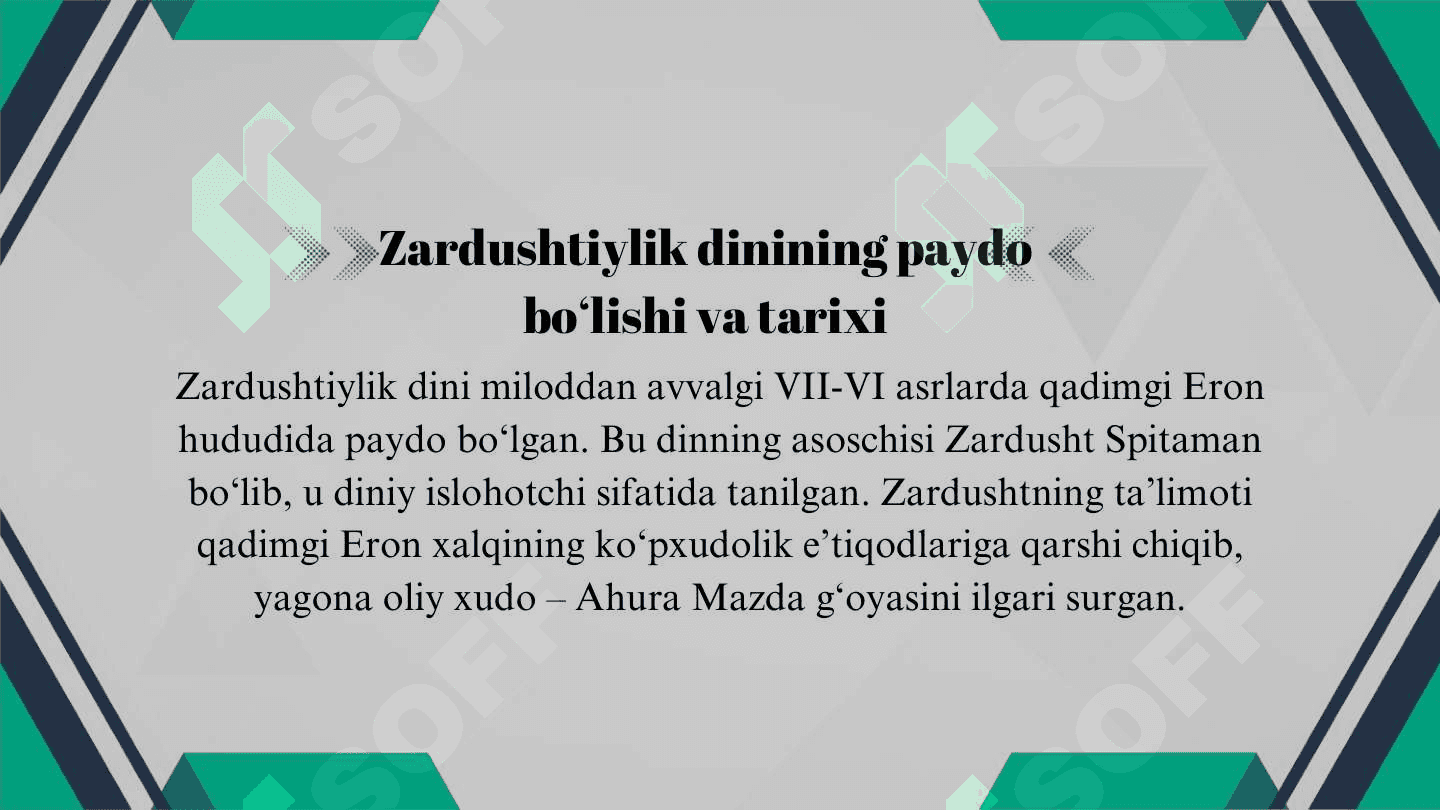 Mavzu: Zardushtiylik dini 3