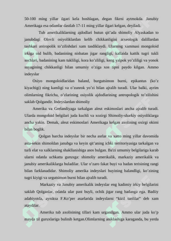 Insoniyatning Amerika mintaqasiga tarqalishi 3