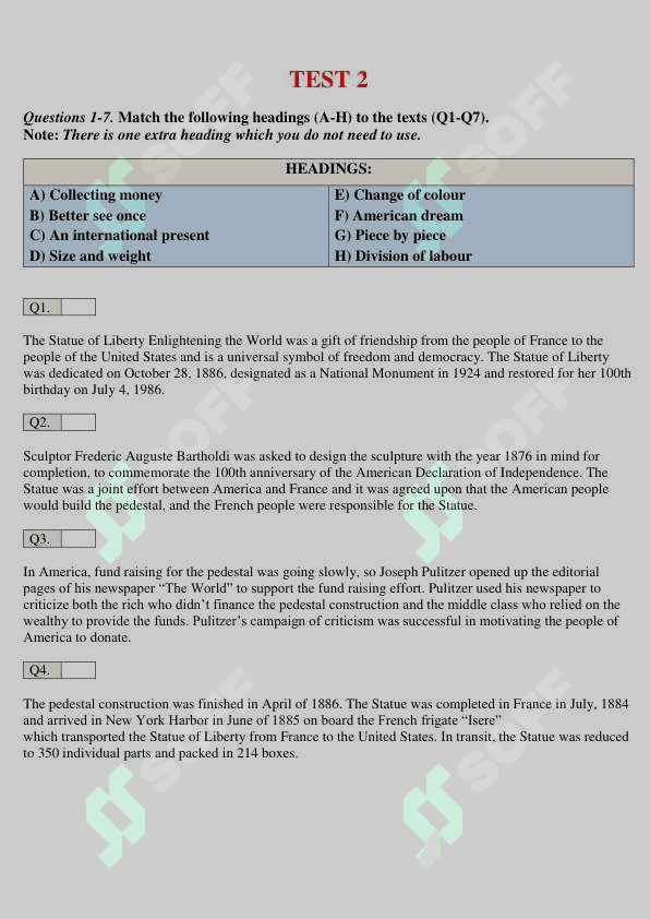 60 matching headings for IElTS/CEFR preparation 3