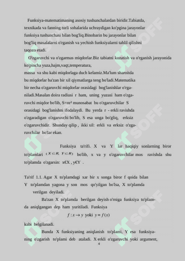 Funksiya tushunchasi 4