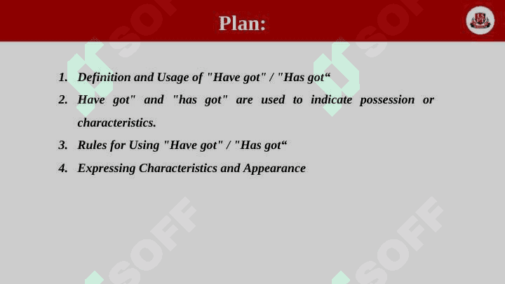 Have got /has got 2
