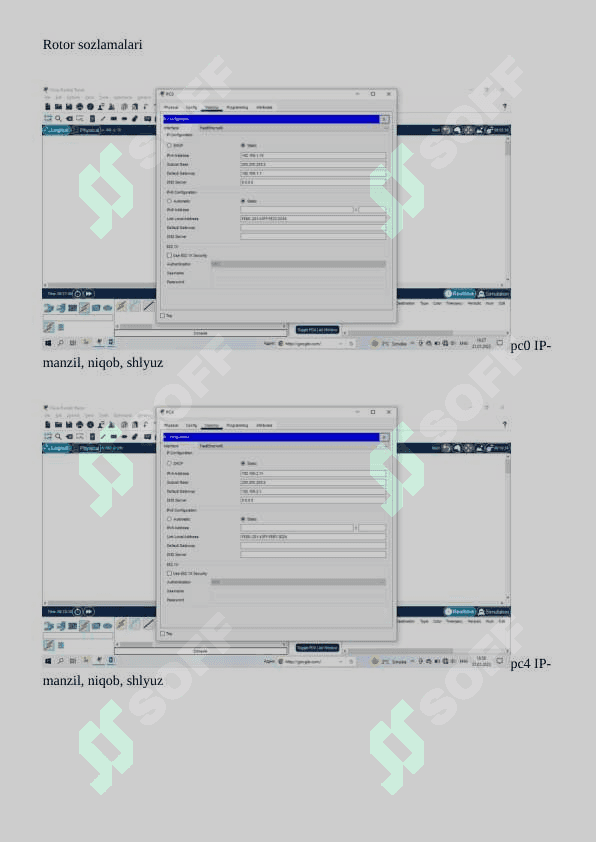 Cisco Packet Tracer dasturida TelNet, SSH protokoli bilan ishlash 3