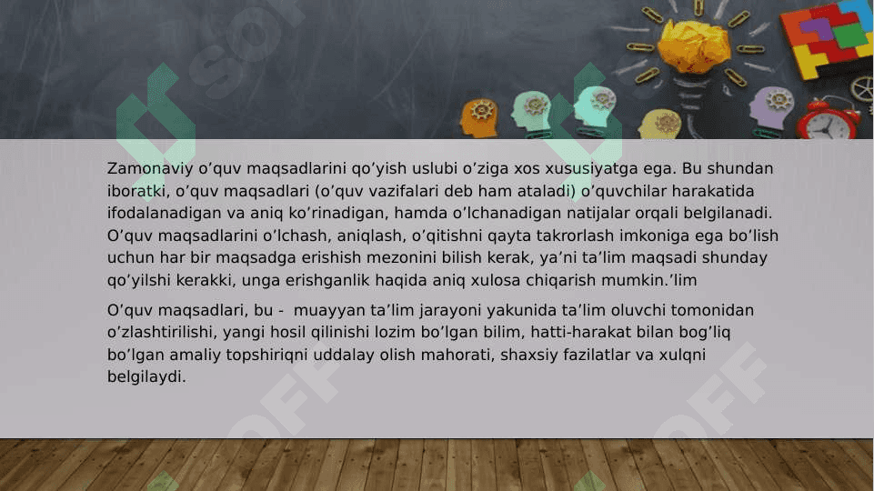 o'quv maqsadlari va ularning turlari 4